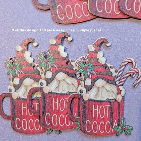 Never used Set 24 Christmas ornaments / Gift tags, 8 different Hot Cocoa designs - Picture 9 of 11